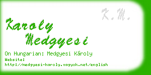 karoly medgyesi business card
